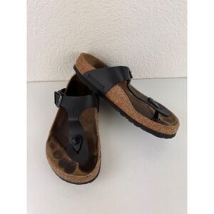Birkenstock Gizeh Black Sandals Womens Size 35‎ 5 Thong Comfort